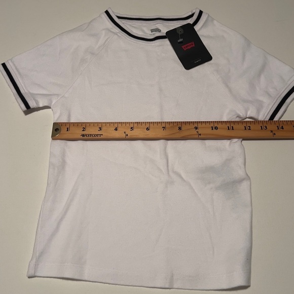 NWT Levi's Women ORACLE SHRUNKEN RINGER T-SHIRT Size Extra Small (E2) - Picture 3 of 5